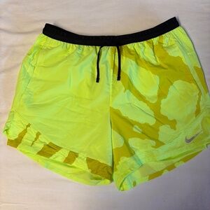 Nike Men's Athletic Shorts - Yellow and Green